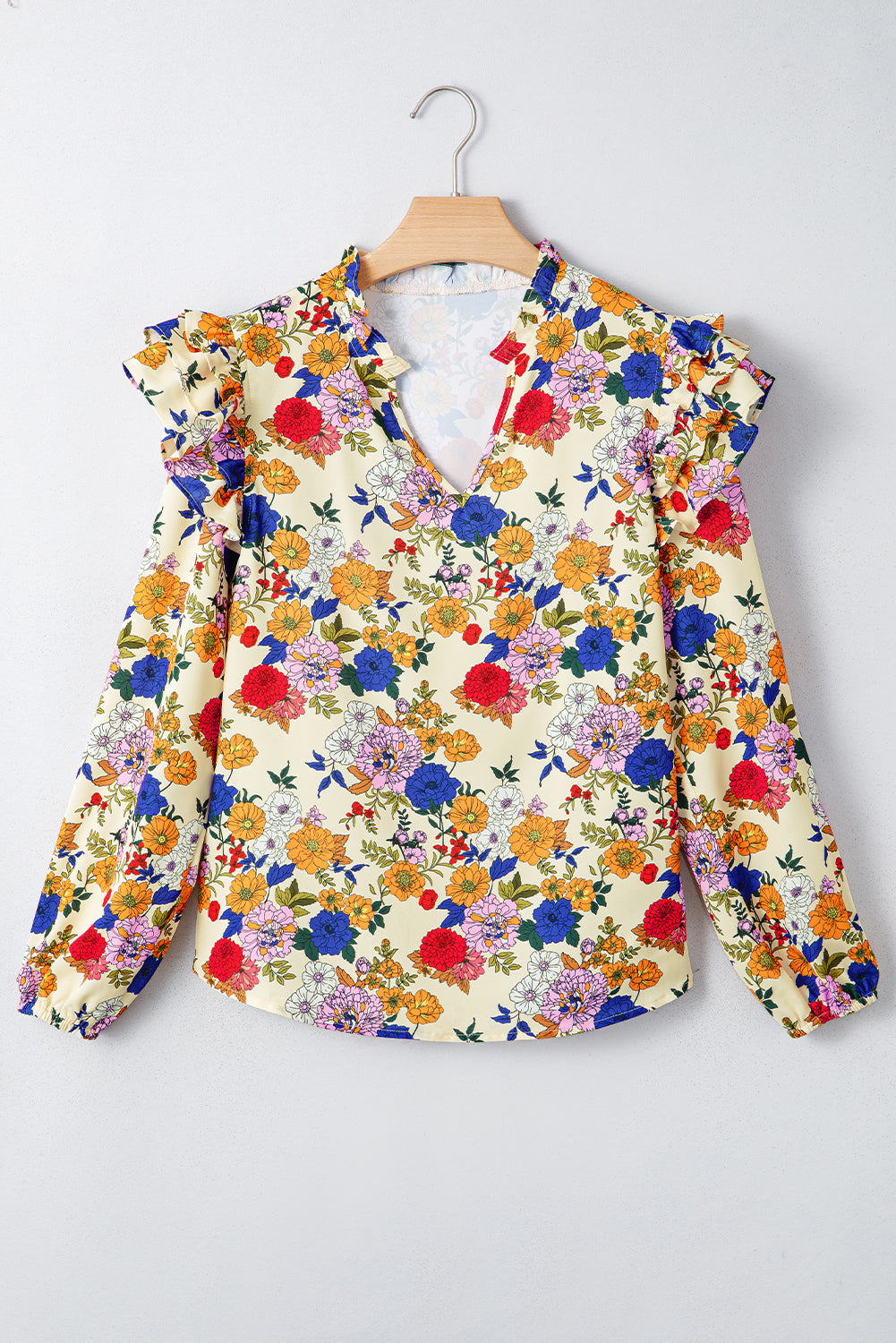 floral long sleeve top