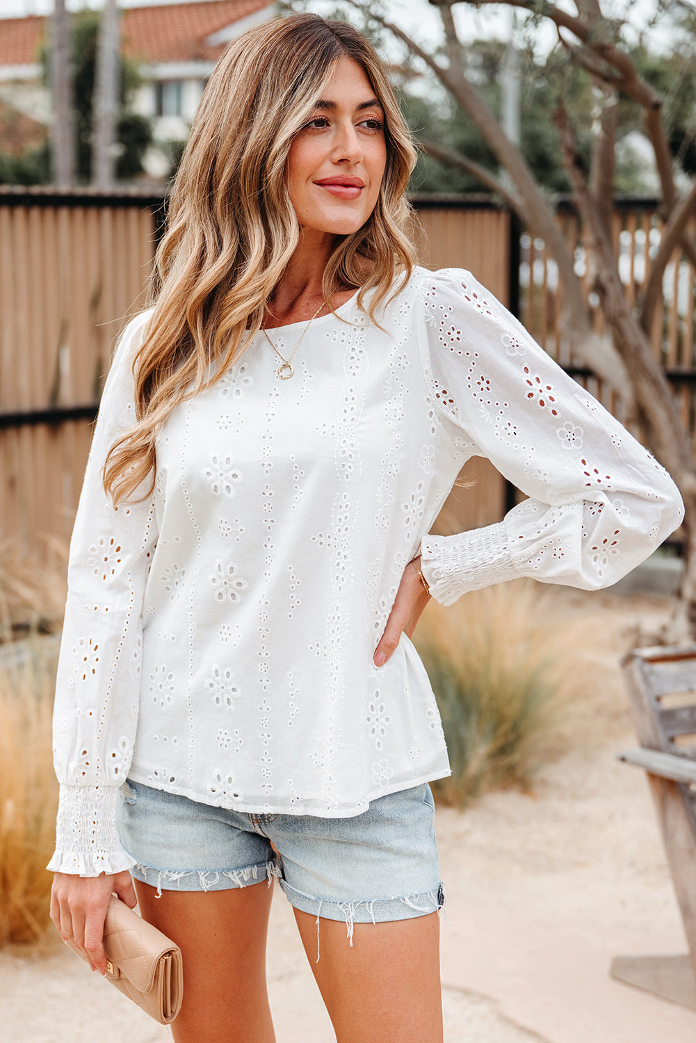lace long sleeve blouse