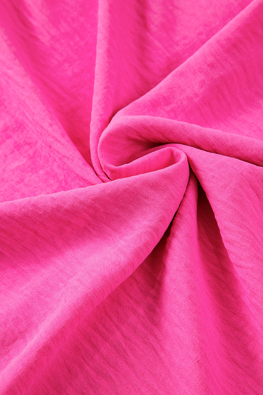 Red Rose Crinkled V-Neck Plus Size Top with Short Sleeves