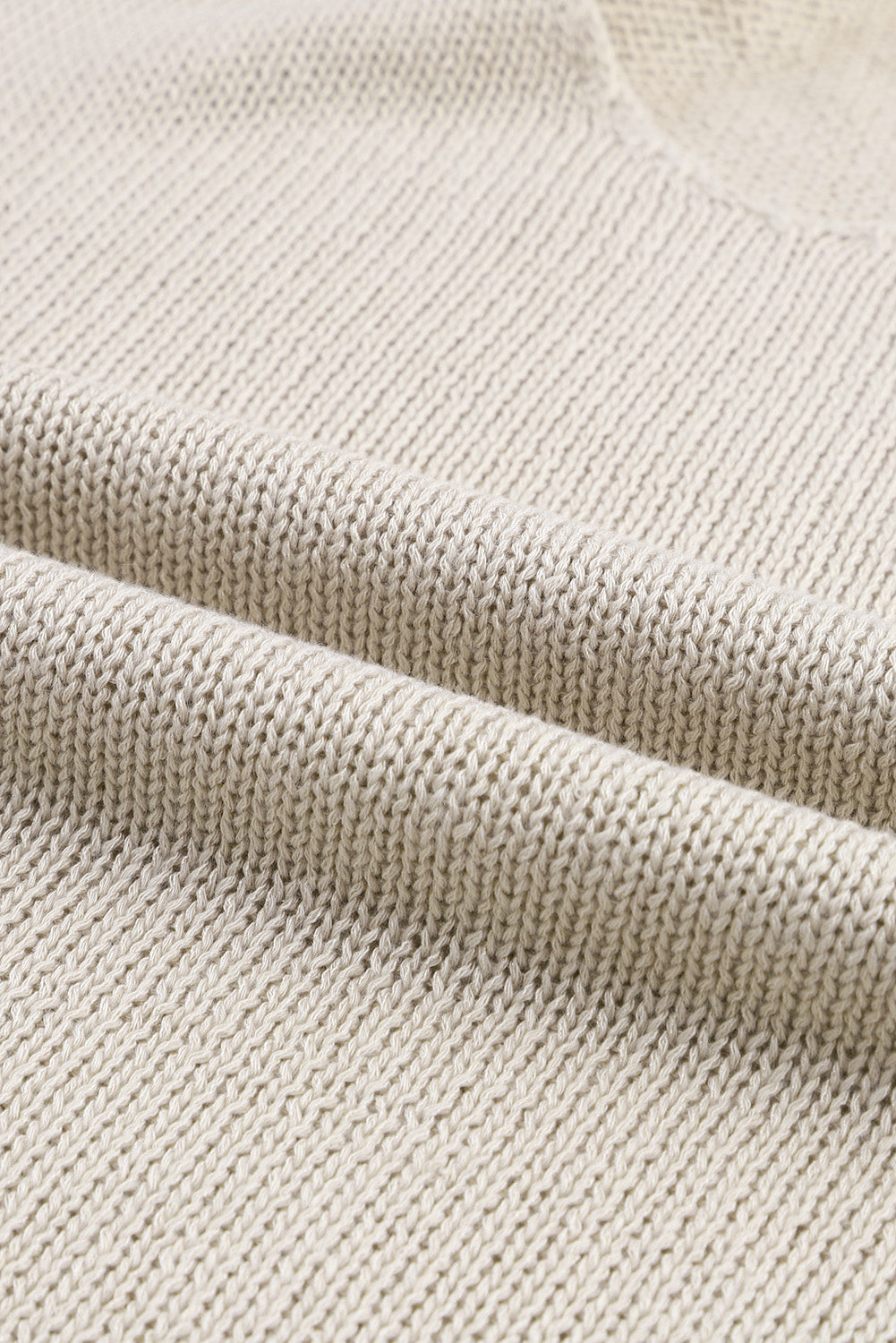 Khaki Knit Sweater with Fringe Detail for Casual Chic