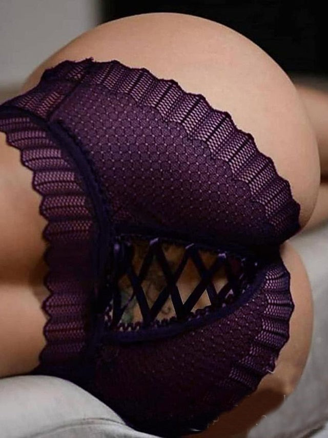 Women's Hot Pants Shapewear Lace Black Wine Blue Sexy Lace Stretchy Short Sports Solid Colored S M L XL 2XL - LuckyFash™