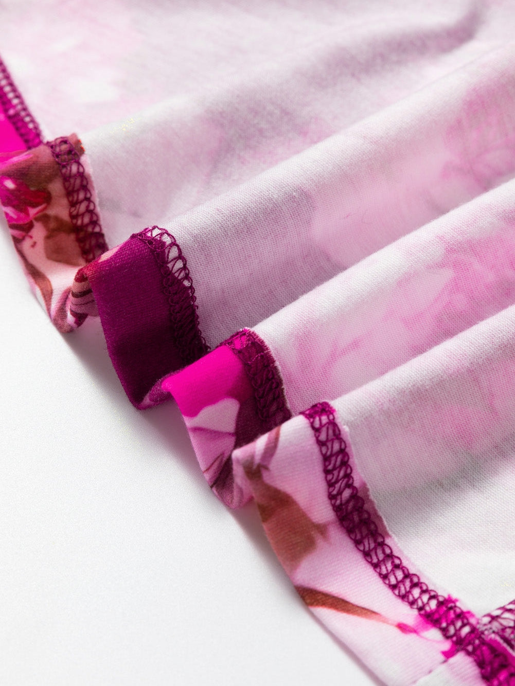 Red Floral Print Short Sleeve Plus Size Blouse