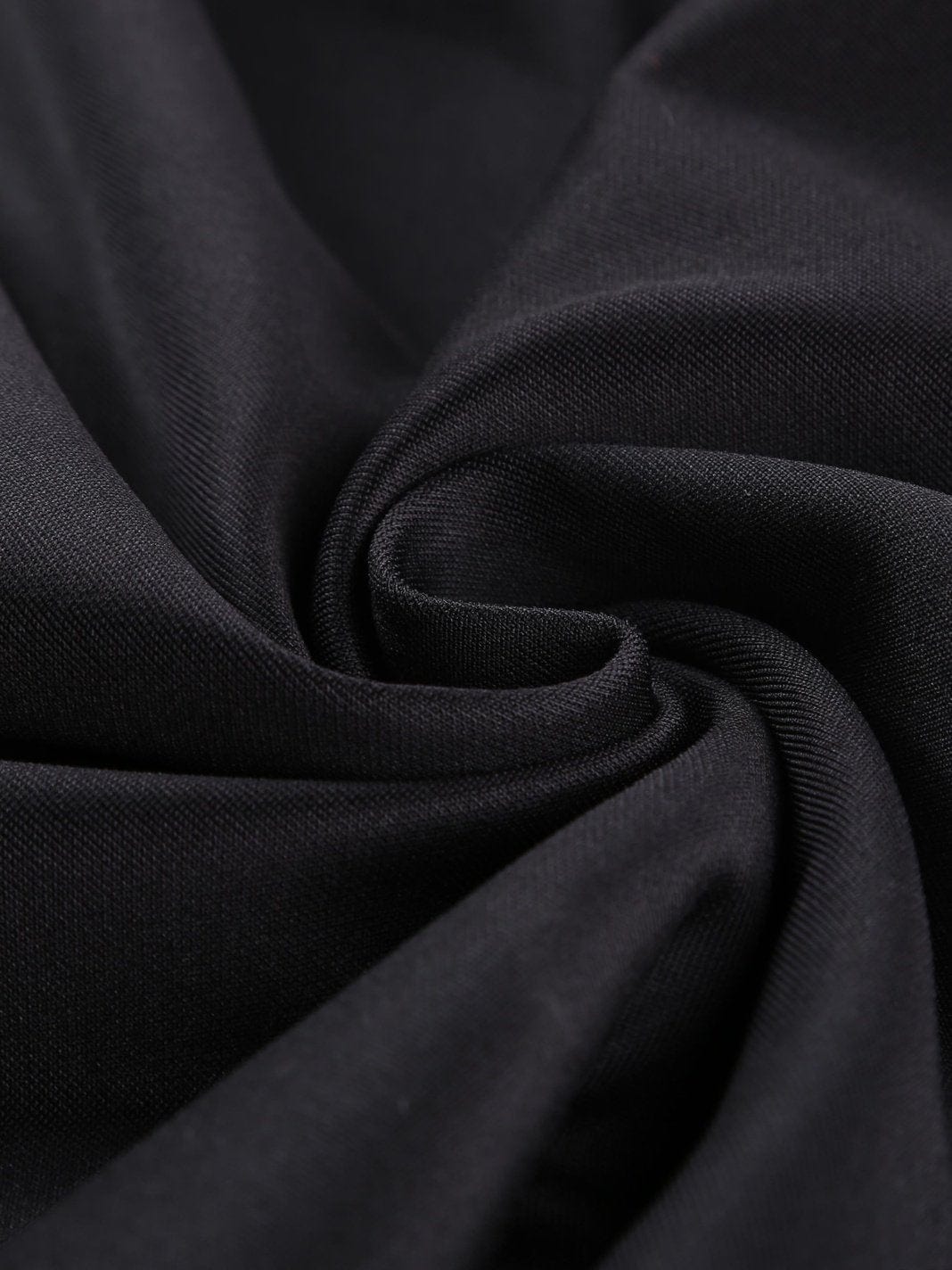 Elegant Black Bardot Midi Dress with V-Neck