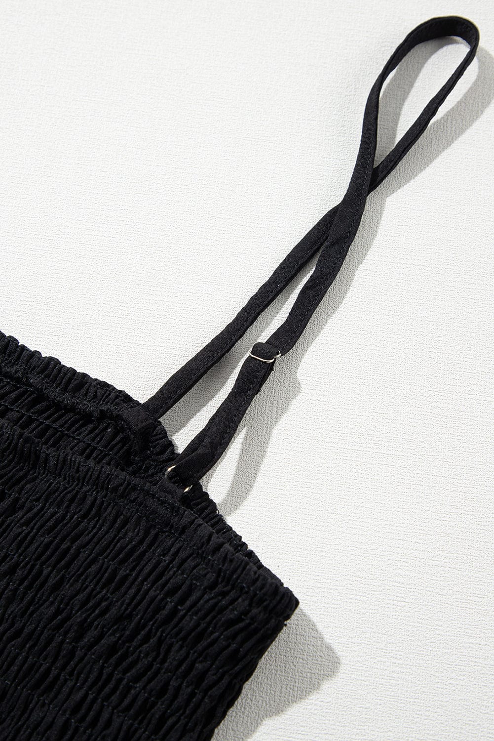 Elegant Black Smocked A-Line Party Dress