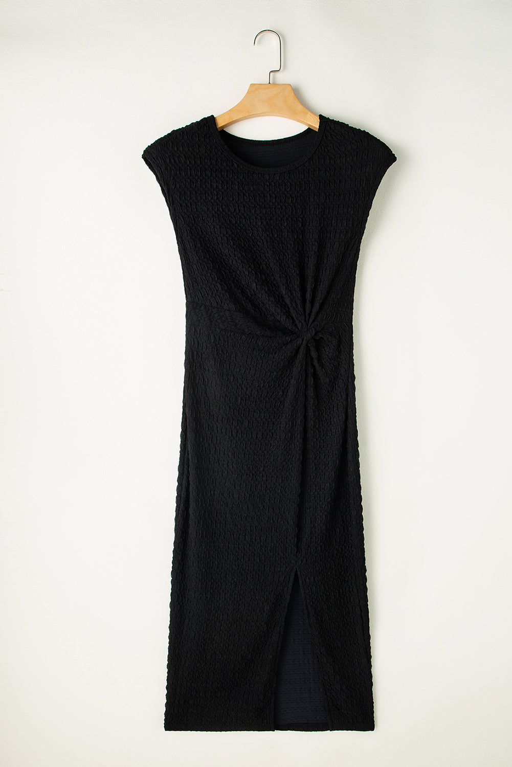 Simple Solid Long Sleeve Knit Dress