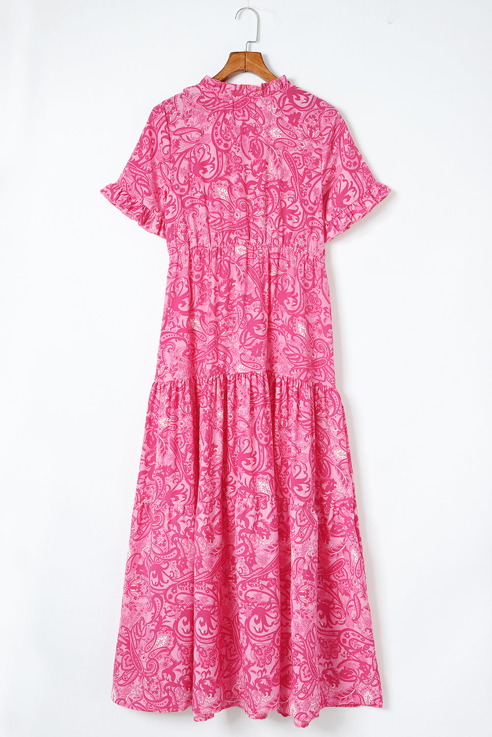 Mid-sleeve V-neck Bohemian Long Dress