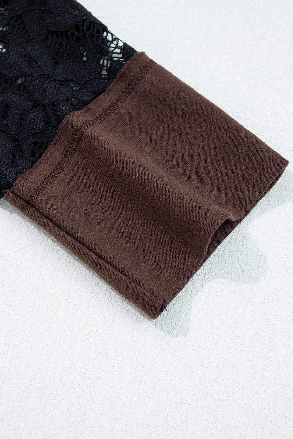 lace patchwork long sleeve top