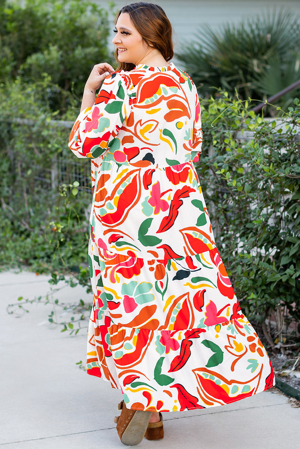 floral plus size dress
