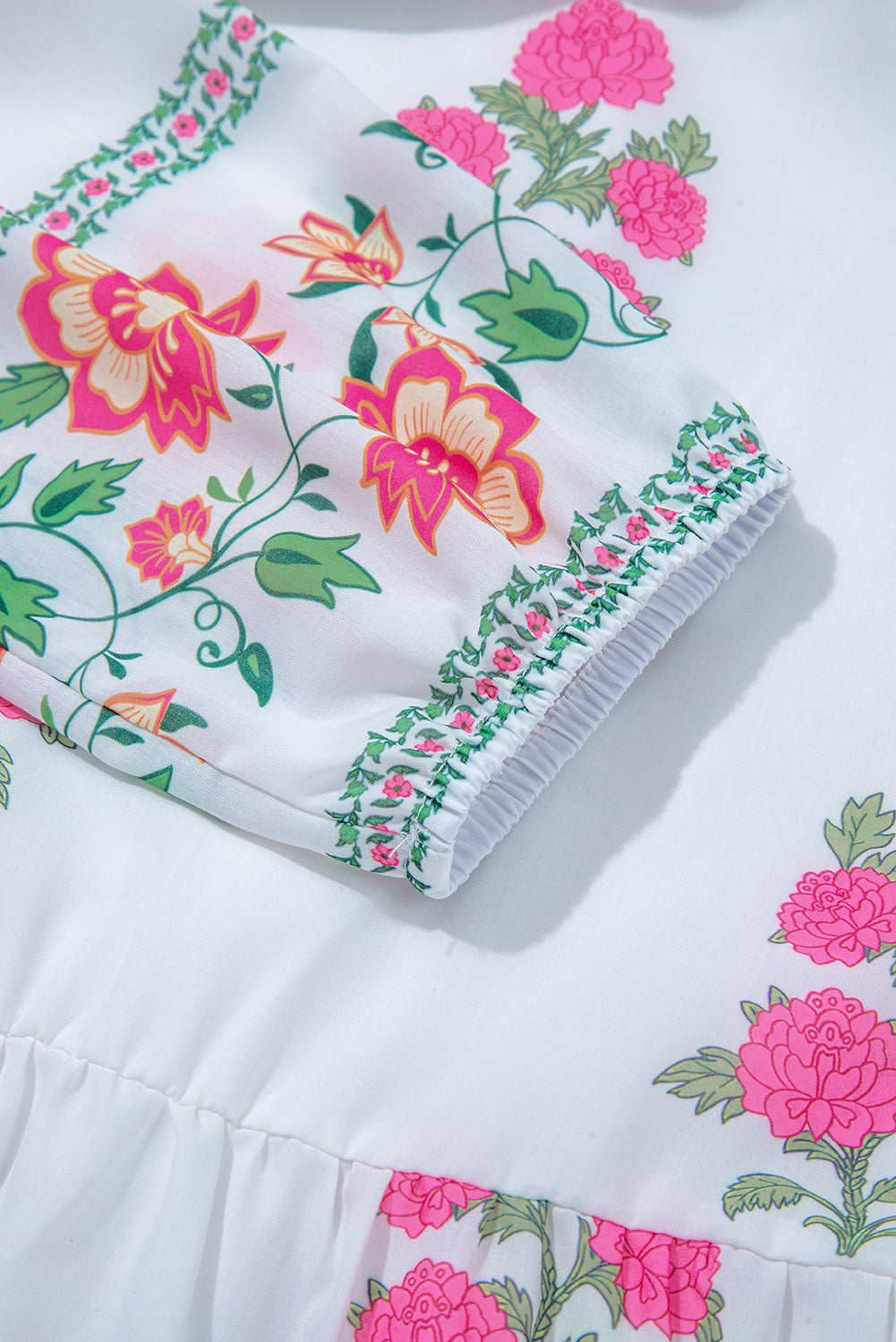 floral 3/4 sleeve maxi dress