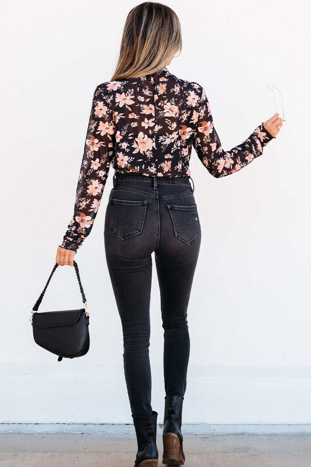 mesh long sleeve top