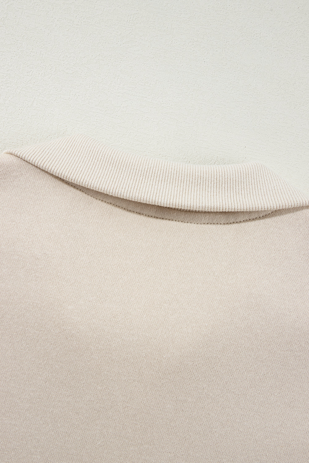 Beige Drop Shoulder Zip Up Jacket Drawstring Pants Active 2pcs Set