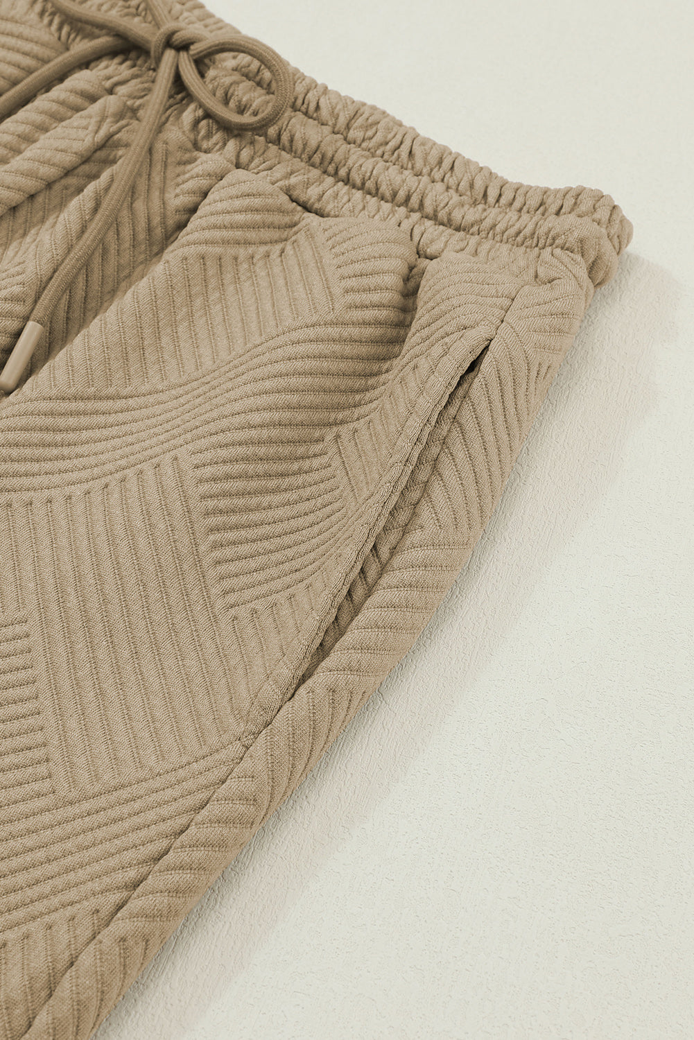 Pale Khaki Ultra Loose Textured 2pcs Slouchy Outfit