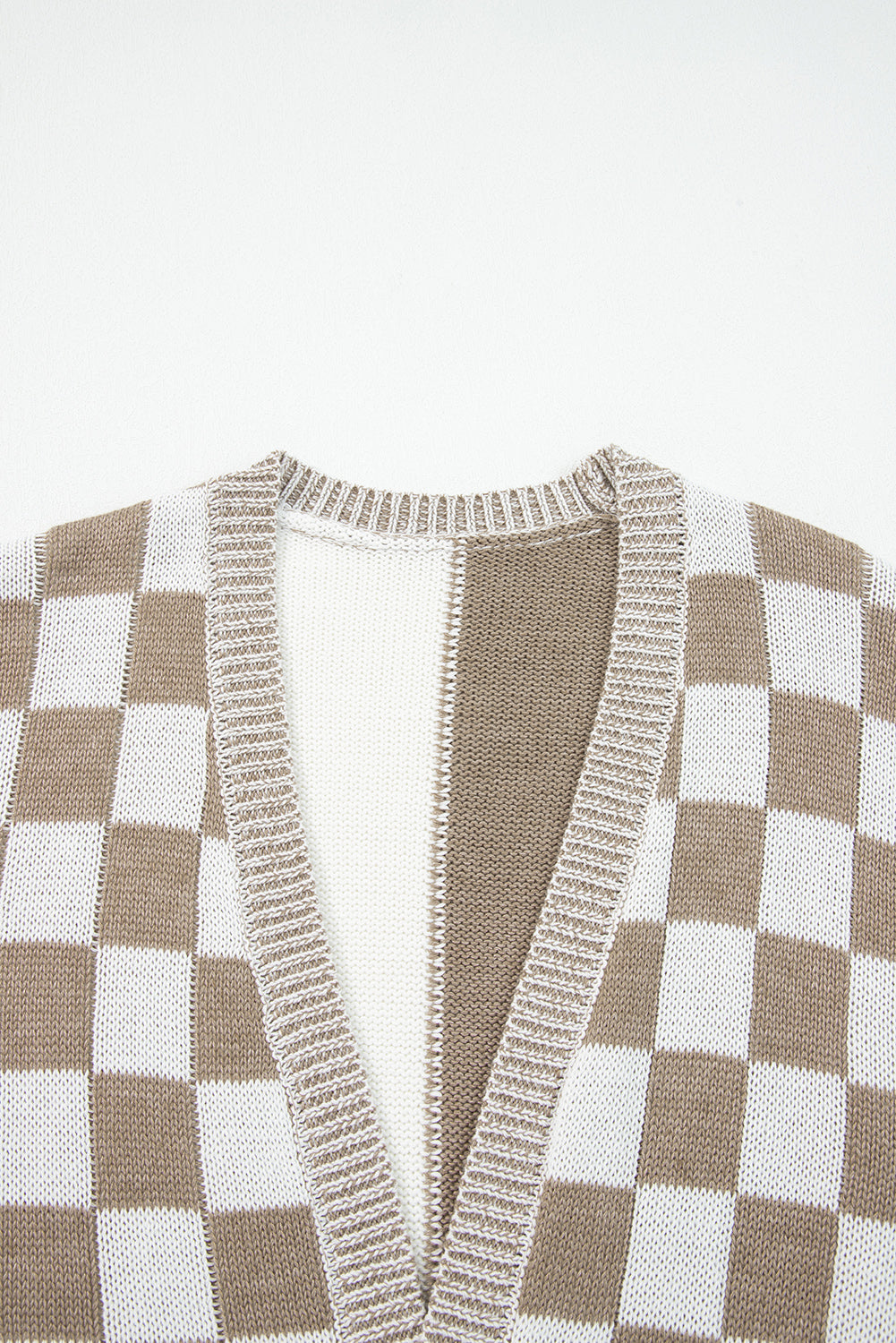 checkered cardigan
