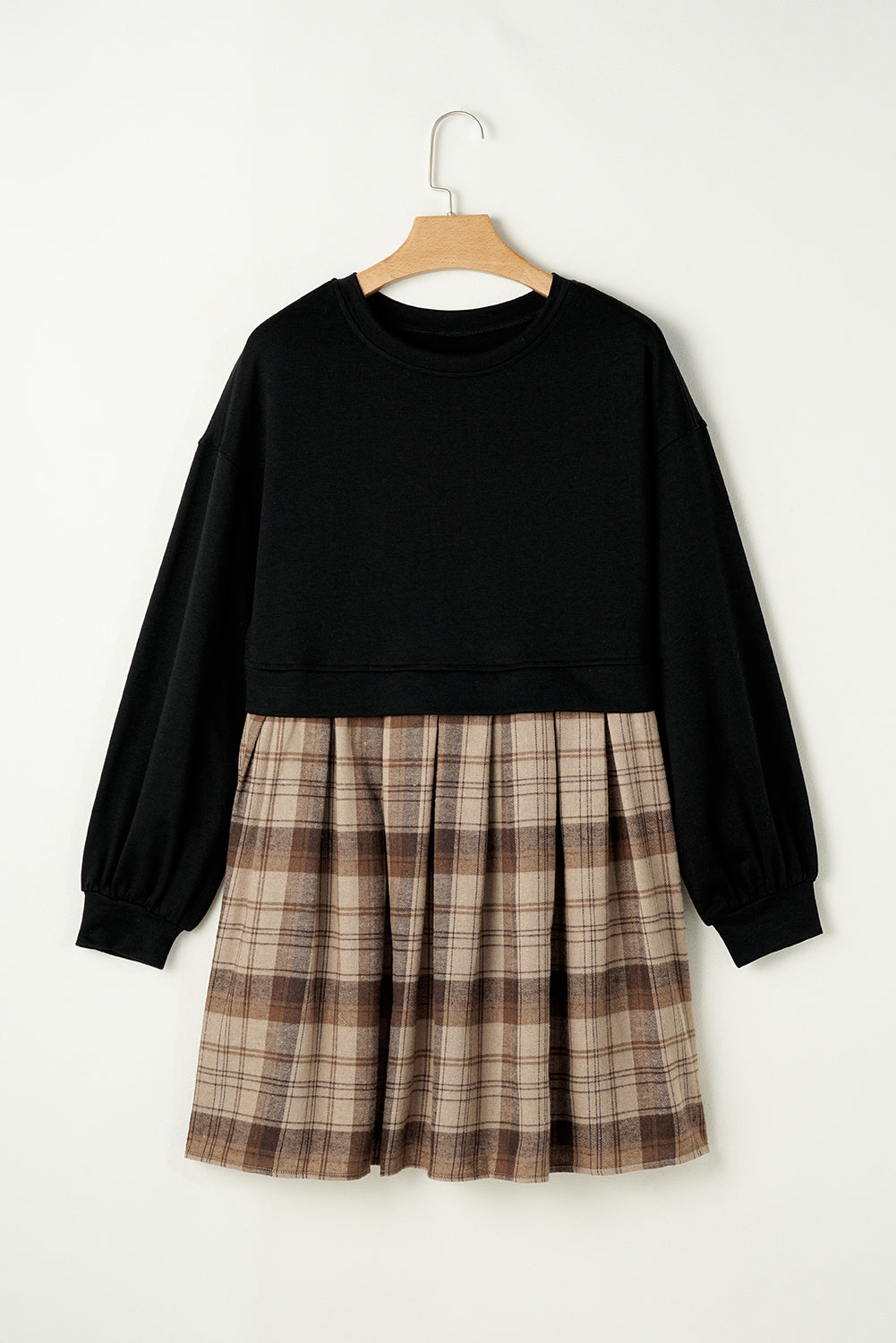 plaid t shirt dress