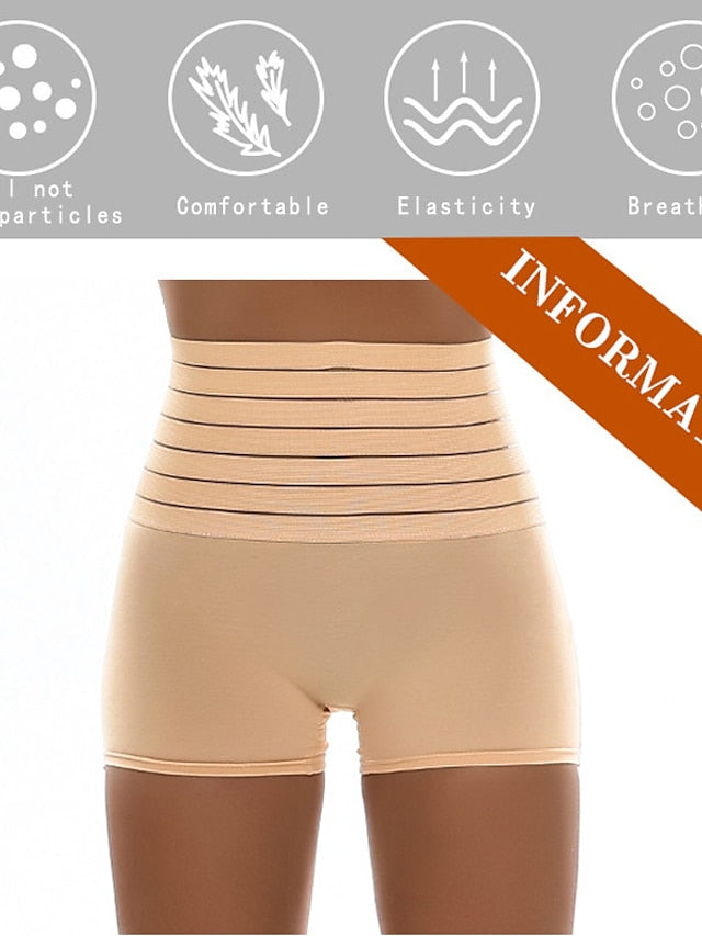 Corset Women's Control Panties Shapewears Office Running Gym Yoga Black White Khaki Cotton Sport Breathable Seamed Tummy Control Push Up Solid Color All Seasons - LuckyFash™