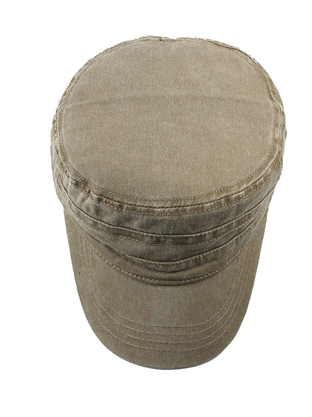 Four Seasons Casual Washed Cotton Flat Top Hat Unique Design Vintage Adjustable Fisher Caps Men Women Cap - LuckyFash™