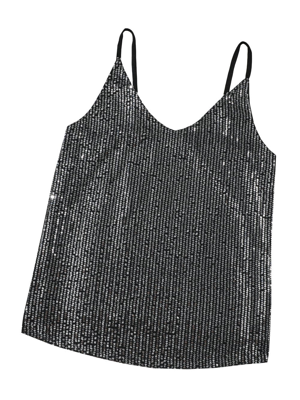 Gray Sparkling Sequin Tank Top