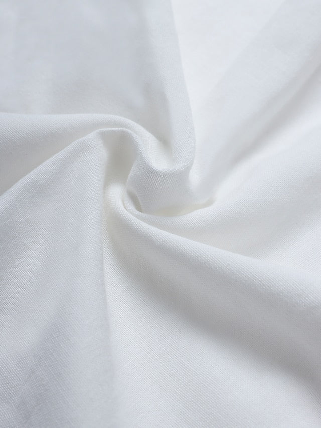 Women's Dress - Casual Dress Cotton Dress Shift Dress Maxi long Dress Cotton Casual Winter Dress Daily Holiday Split Neck Button Rolled Cuff Long Sleeve Spring Fall Winter 2023 Loose Fit Black White Yellow
