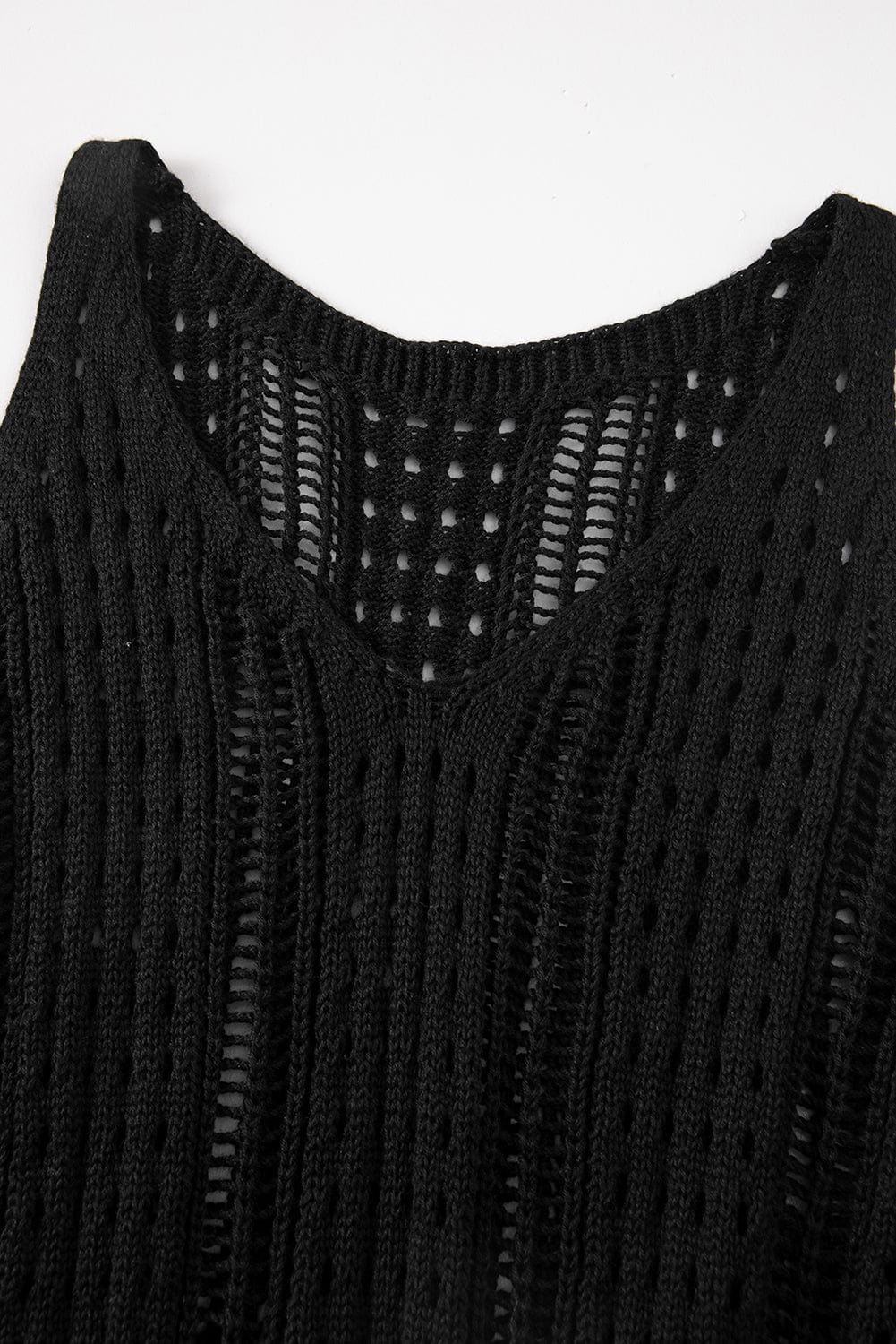 Hollow Knitting Long Sleeved Sweater - Raglan - Barcelet - Bare - Sabrina - Scoop