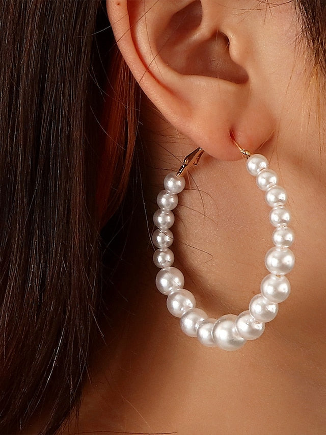 Women's Earrings Active Party Earring / Imitation Pearl / White / Fall / Winter / Spring - LuckyFash™