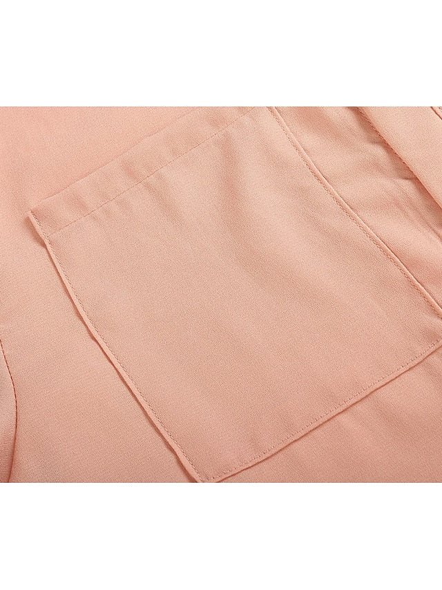 Women's Dress - Shirt Dress Chiffon Dress Swing Dress Maxi long Dress Formal Winter Dress Causal Polyester Fashion Elegant Stand Collar Pleated Button Long Sleeve Spring Fall Winter 2023 Regular Fit Black