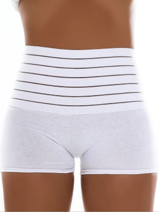 Corset Women's Control Panties Shapewears Office Running Gym Yoga Black White Khaki Cotton Sport Breathable Seamed Tummy Control Push Up Solid Color All Seasons - LuckyFash™