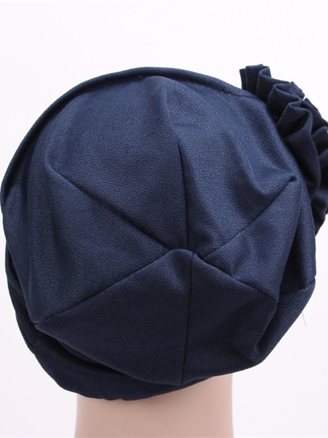 Women's Beanie Slouchy Street Dailywear Casual Flower Pure Color Wine Black Hat Khaki Fall Winter Spring - LuckyFash™