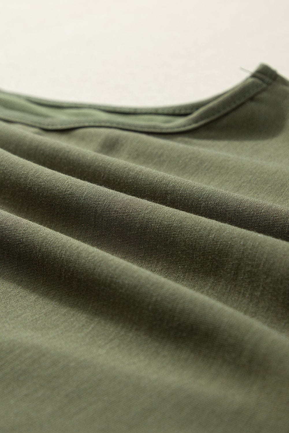 Jungle Green Chic Sleeveless Top and Wide Leg Pants Set