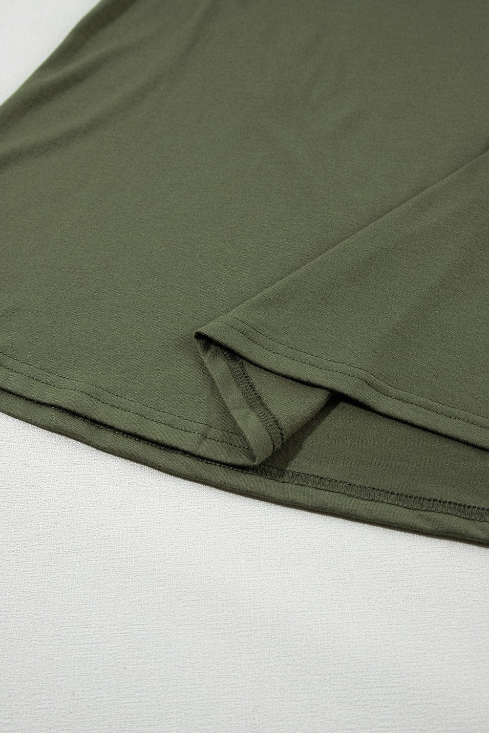 Jungle Green Edgy Distressed Tank Top with Crew Neck