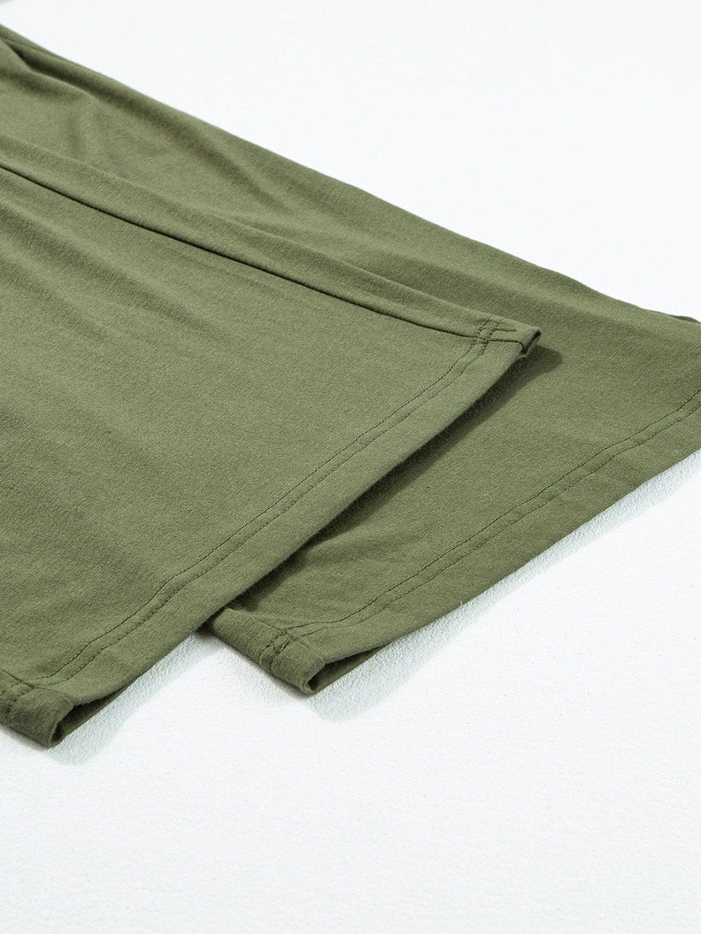 Jungle Green Plunging Neckline Wide Leg Backless Jumpsuit