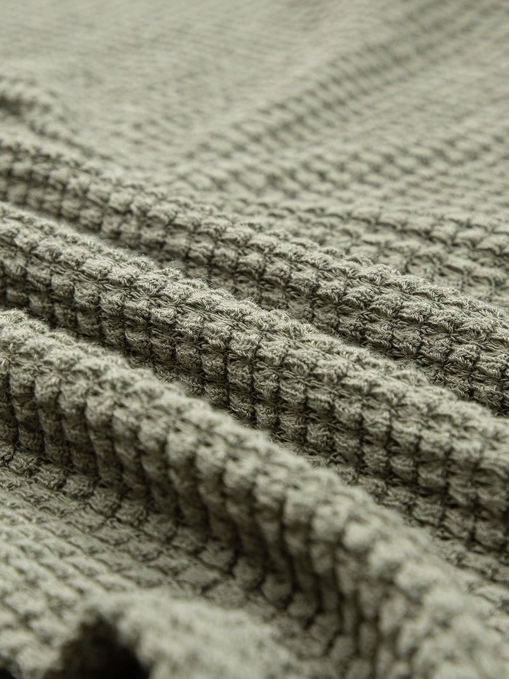 Jungle Green Waffle Knit Batwing Sleeve T-shirt Dress