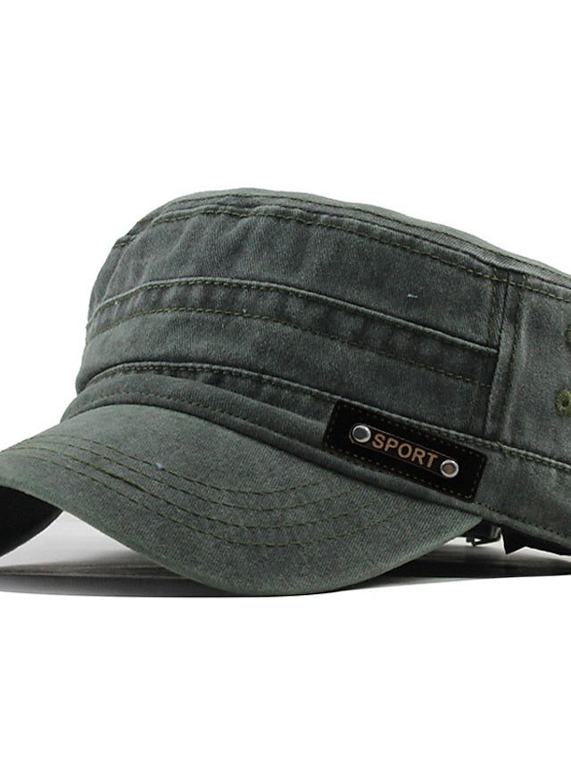 Four Seasons Casual Washed Cotton Flat Top Hat Unique Design Vintage Adjustable Fisher Caps Men Women Cap - LuckyFash™