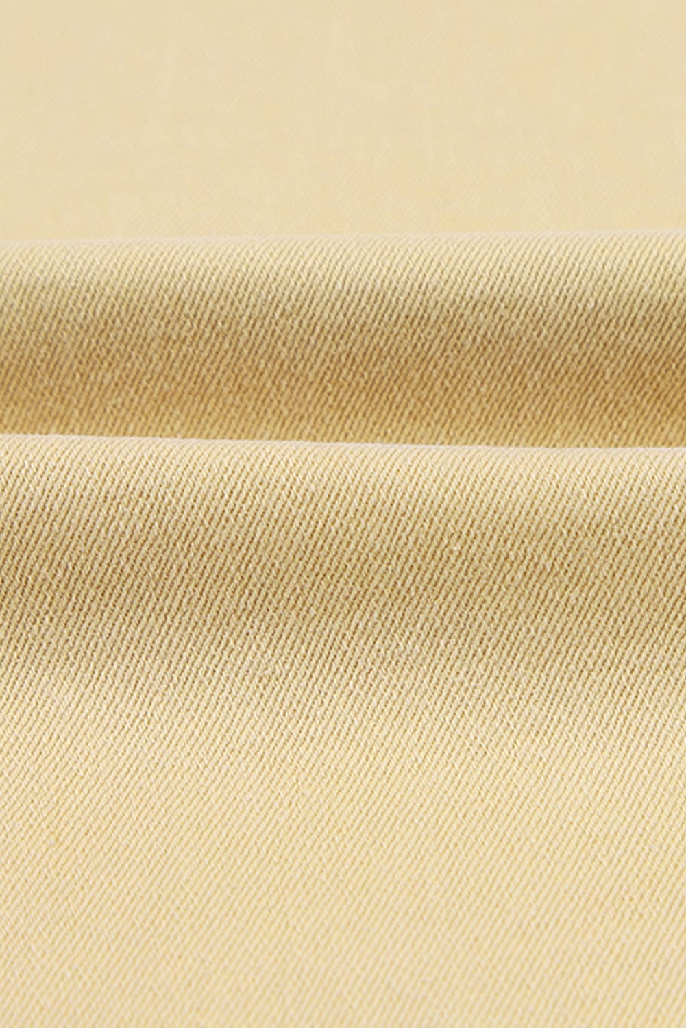 Khaki Frayed Hem High Waist Denim Flare Pants