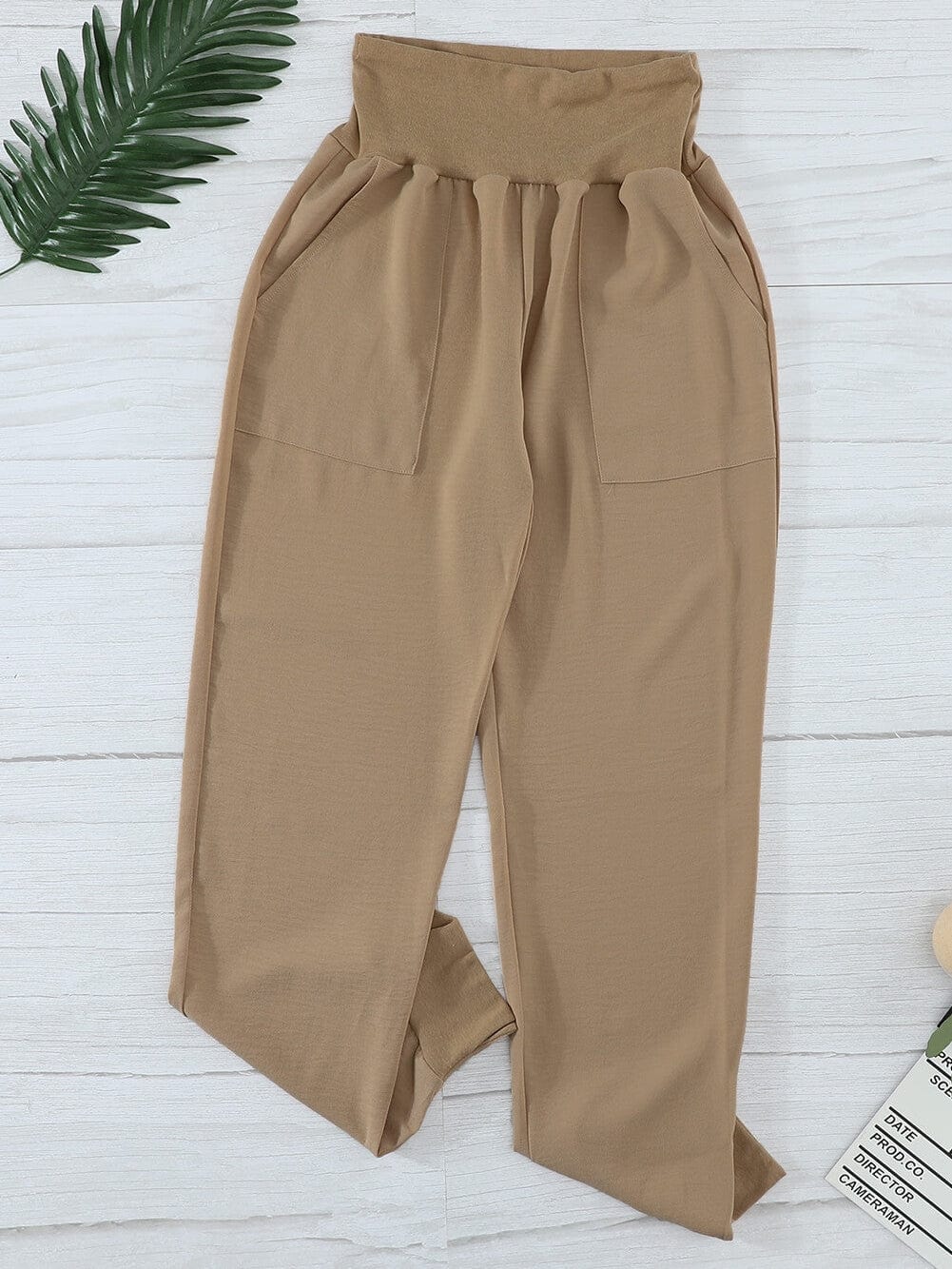 Khaki Harem Style Jogger Pants