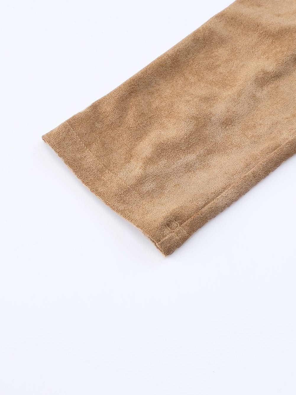 Khaki High Waist Faux Suede Skinny Leggings