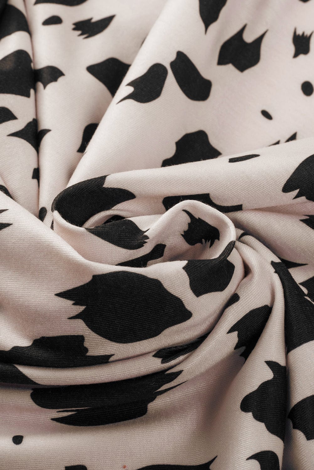 Khaki Leopard Batwing Sleeve Twisted Back Tee