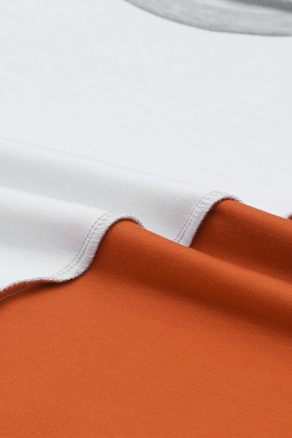 Khaki Patchwork Long Sleeve Top with Color Block Detail