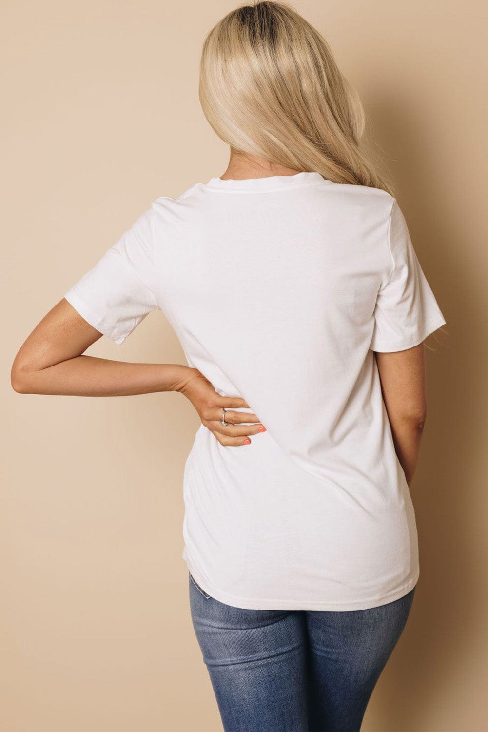 Kindness in White Heart Print Tee for Summer Love