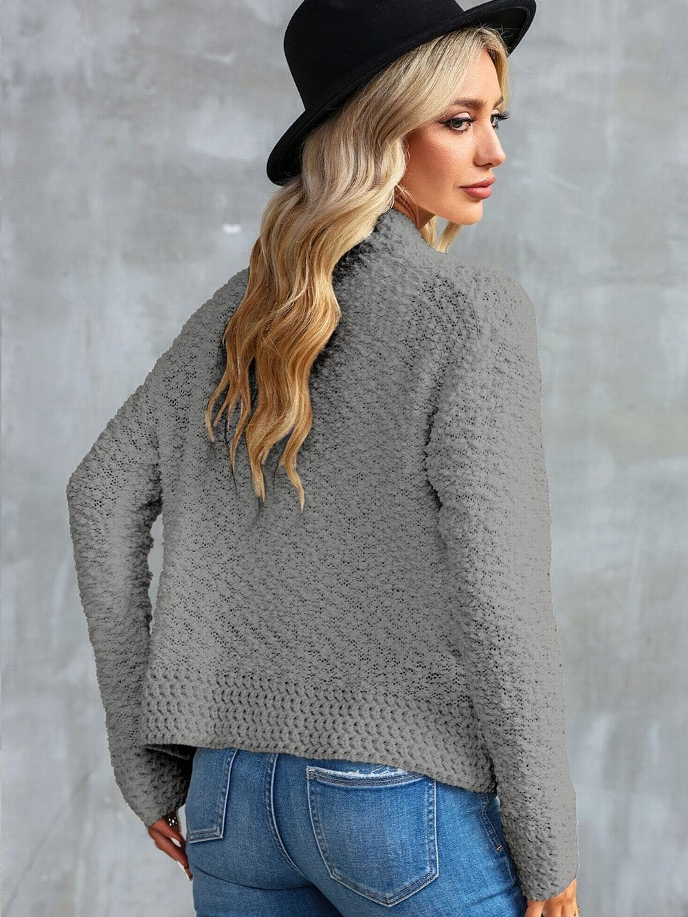 Knit Long Sleeve Loose Sweater Cardigan
