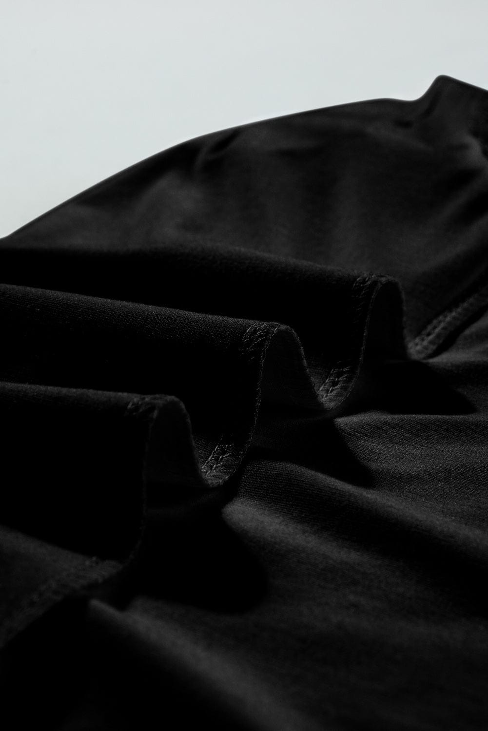 Lace Detailed Black Raglan Sleeve Tee for Women