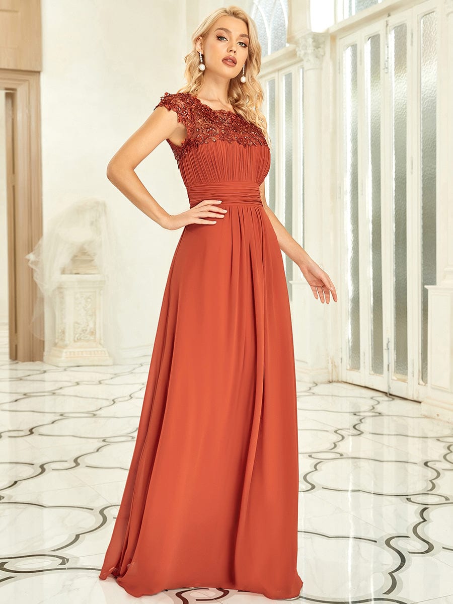 Lacey Chiffon Evening Party Gowns - Top Sellers