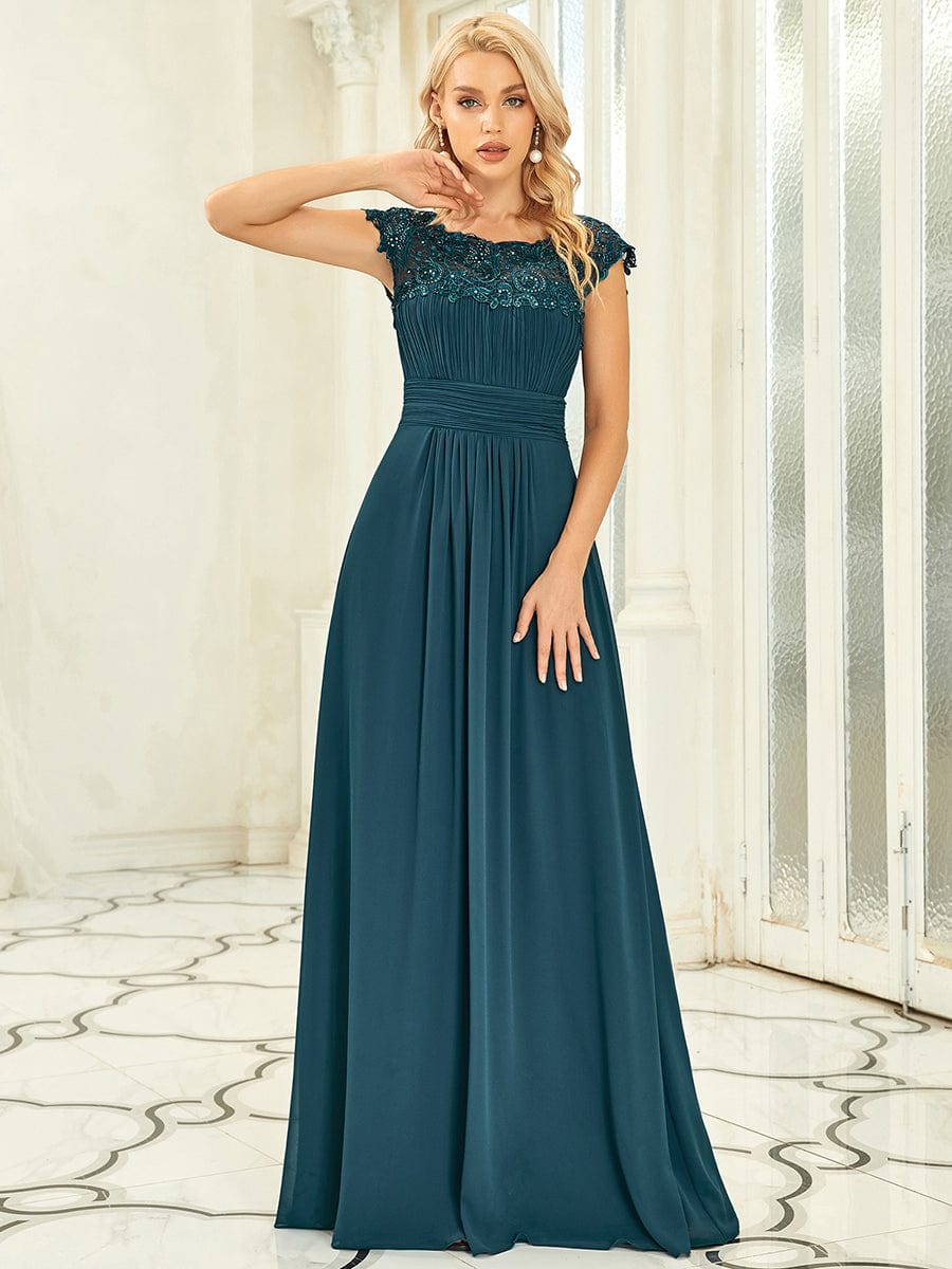 Lacey Chiffon Evening Party Gowns - Top Sellers
