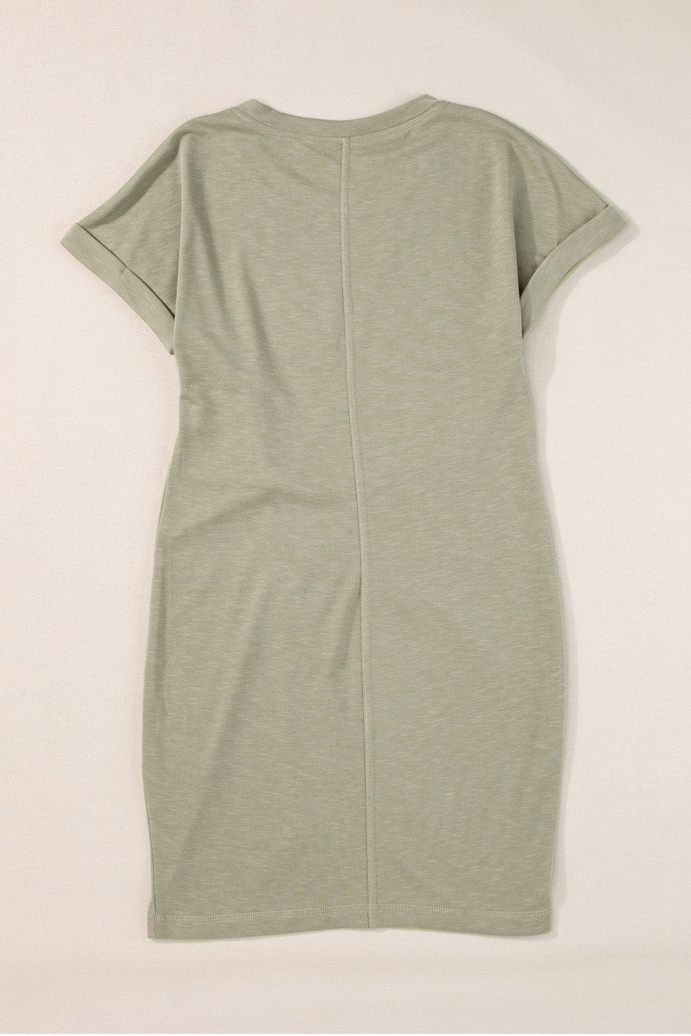 Laurel Green Twist Sleeve Mini T-Shirt Dress