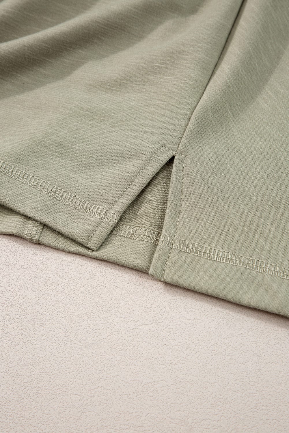Laurel Green Twist Sleeve Mini T-Shirt Dress