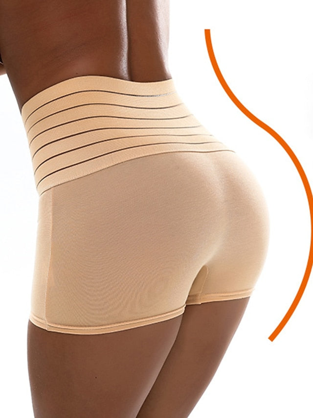 Corset Women's Control Panties Shapewears Office Running Gym Yoga Black White Khaki Cotton Sport Breathable Seamed Tummy Control Push Up Solid Color All Seasons - LuckyFash™