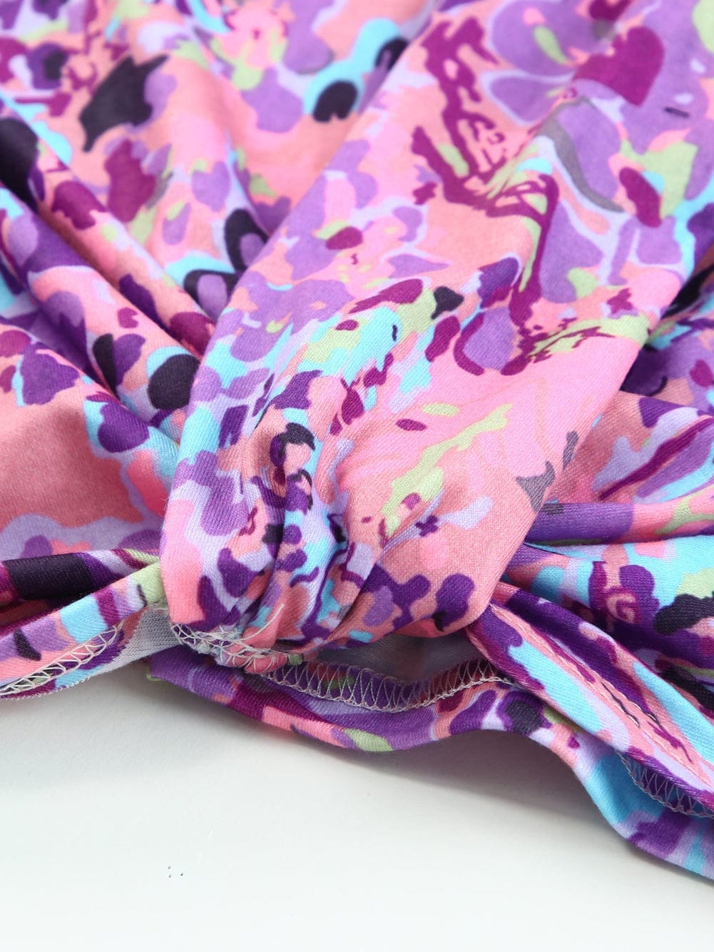 Lavender Blossom Cold Shoulder Floral Blouse