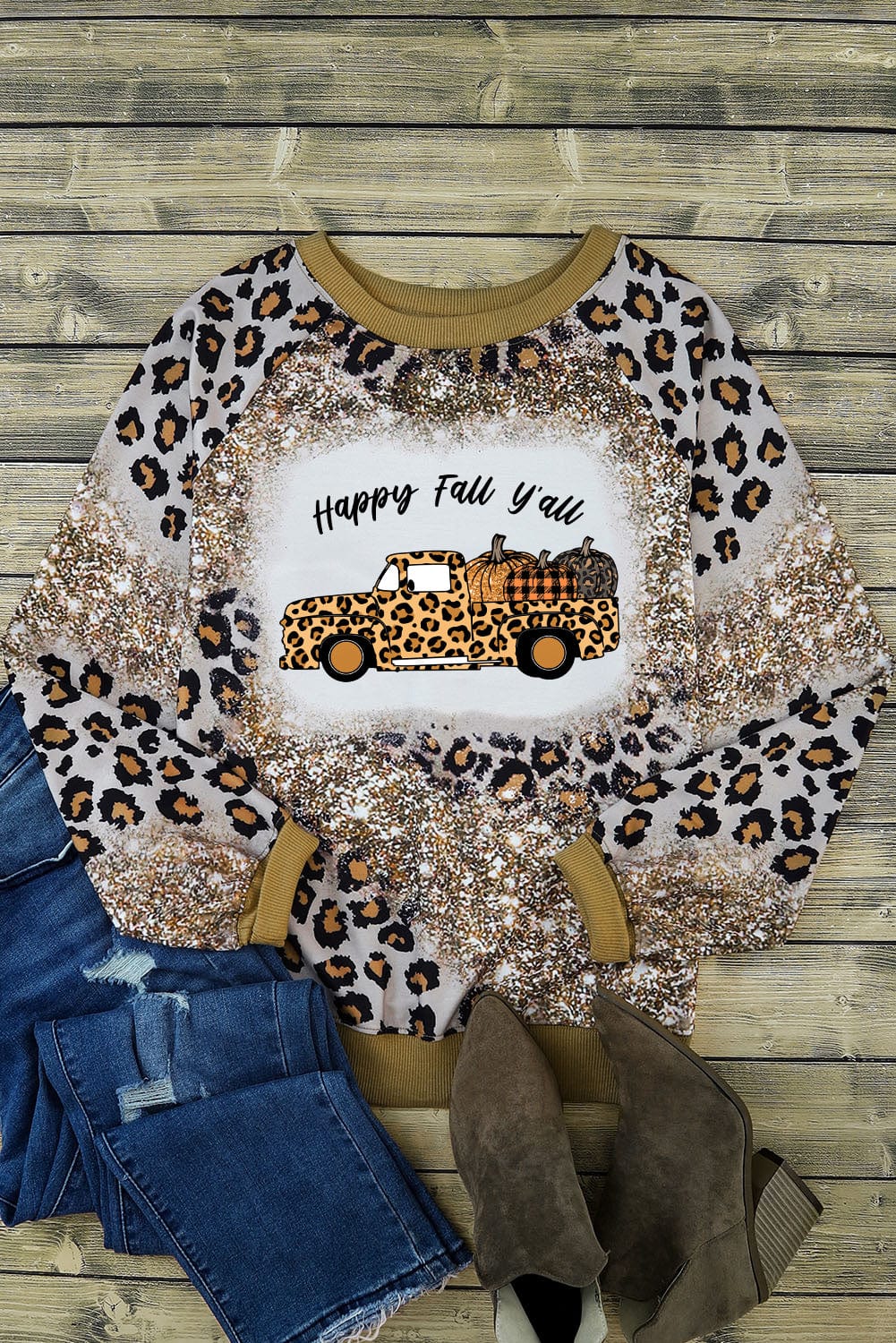 Leopard Harvest Truck Tie Dye Long Sleeve Tee