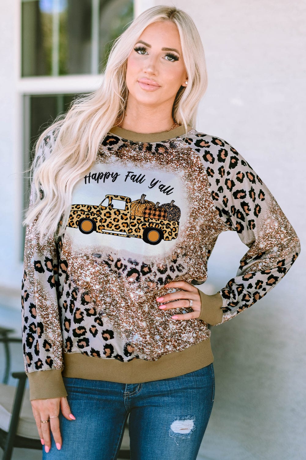 Leopard Harvest Truck Tie Dye Long Sleeve Tee