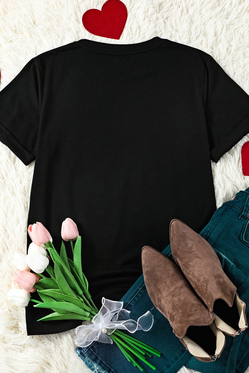 Leopard Love Black Graphic Tee