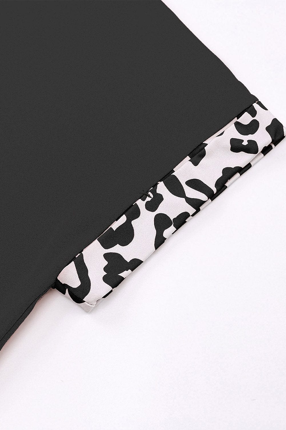 Leopard Patchwork Sleeveless Top with Black Trim